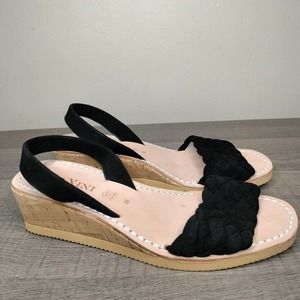 Calaxini Woven Open Toe Wedge Sandals Size EU 38 US 7.5 Summer Beach